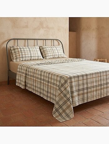 Set lenzuola 100% cotone a quadretti Vichy, include federa - Gamusi