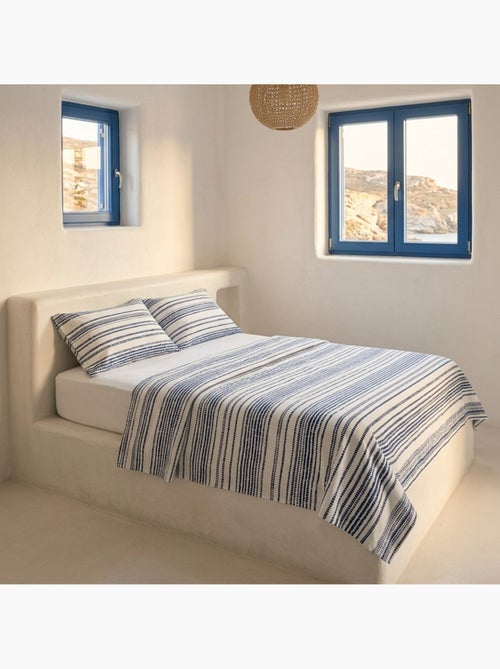 Set lenzuola 100% cotone a righe, include federa - Gamusi - Kiabi