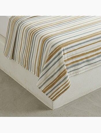 Set lenzuola 100% cotone a righe, include federa - Gamusi