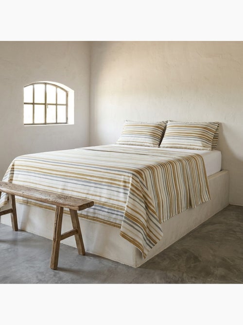 Set lenzuola 100% cotone a righe, include federa - Gamusi - Kiabi Set lenzuola 100% cotone a righe, include federa - Gamusi - Kiabi