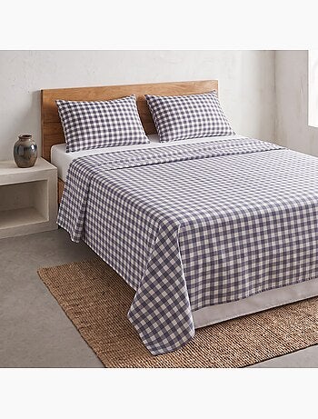 Set lenzuola 100% cotone con federa/e, quadretti vichy - gamusi.