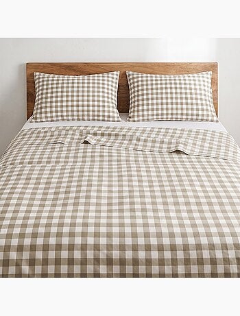 Set lenzuola 100% cotone con federa/e, quadretti vichy - gamusi.