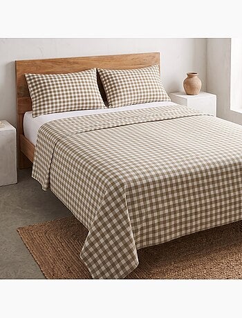 Set lenzuola 100% cotone con federa/e, quadretti vichy - gamusi.