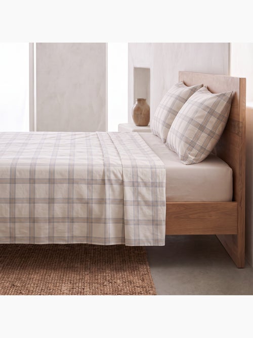 Set lenzuola 100% cotone con federa/e, quadri finestra - gamusi. - Kiabi