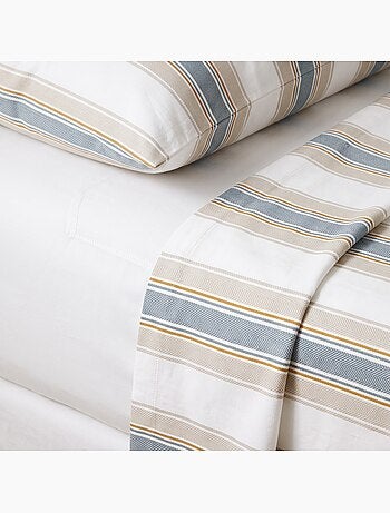 Set lenzuola 100% cotone con federa/e, righe larghe - gamusi.