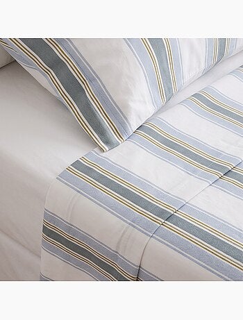 Set lenzuola 100% cotone con federa/e, righe larghe - gamusi.