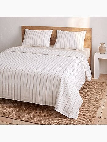 Set lenzuola 100% cotone con federa/e, righe sottili - gamusi.