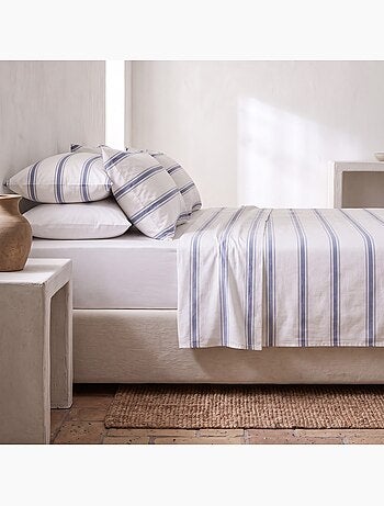 Set lenzuola 100% cotone con federa/e, righe sottili - gamusi.