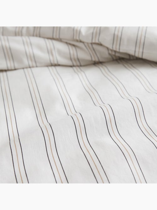 Set lenzuola 100% cotone con federa/e, righe sottili - gamusi. - Kiabi