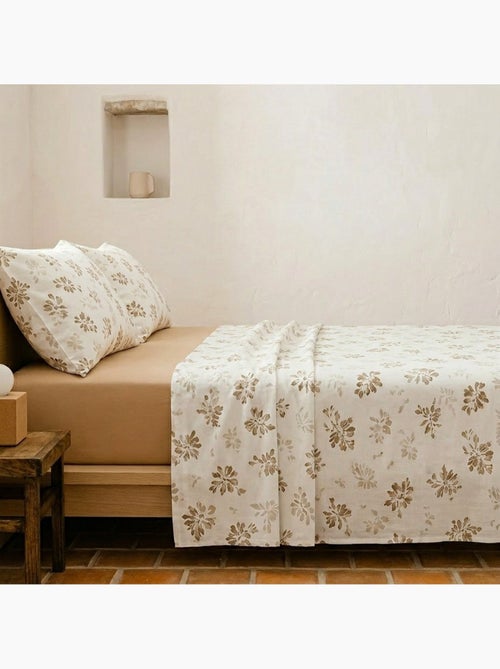 Set lenzuola 100% cotone con motivo floreale, include federa - Gamusi - Kiabi