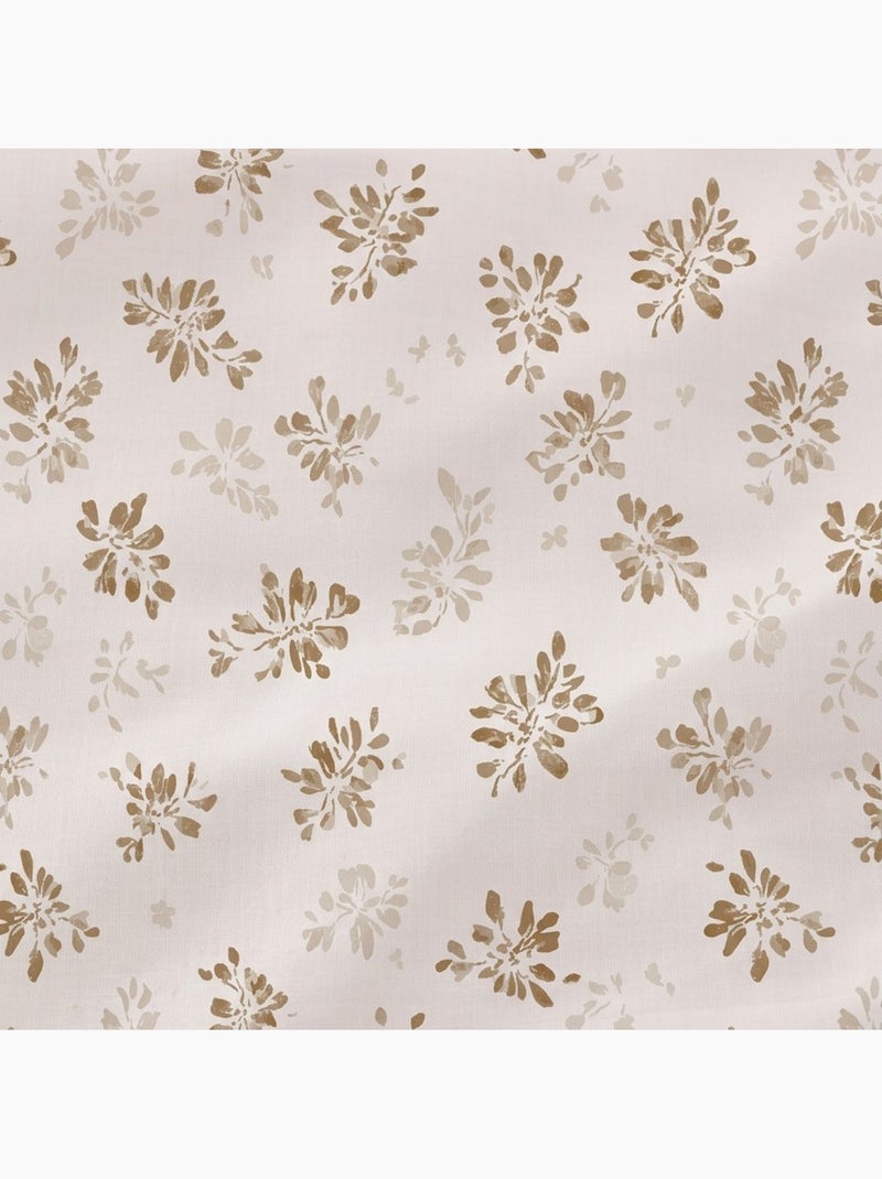 Set lenzuola 100% cotone con motivo floreale, include federa - Gamusi Ocra - Kiabi