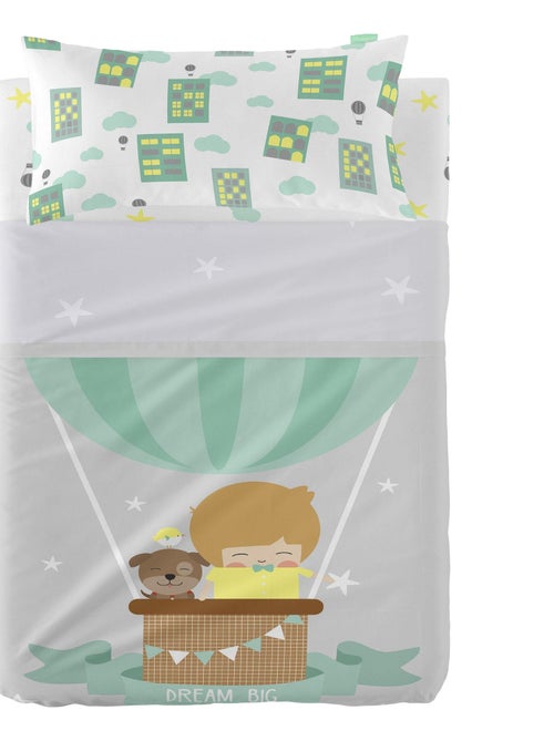 Set lenzuola 2 pezzi Air balloon "Happyfriday" - Kiabi