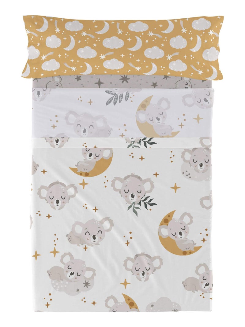 Set lenzuola 2 pezzi Baby koala "Happyfriday" Bianco - Kiabi