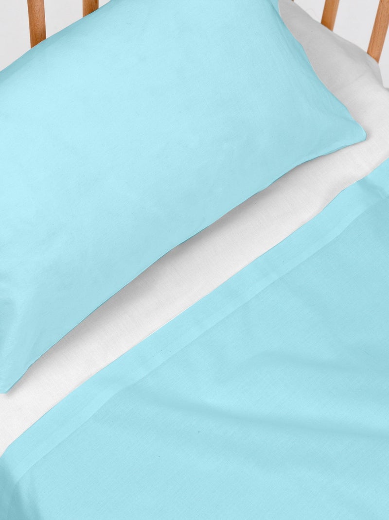 Set lenzuola 2 pezzi Basic "Happyfriday" Blu - Kiabi