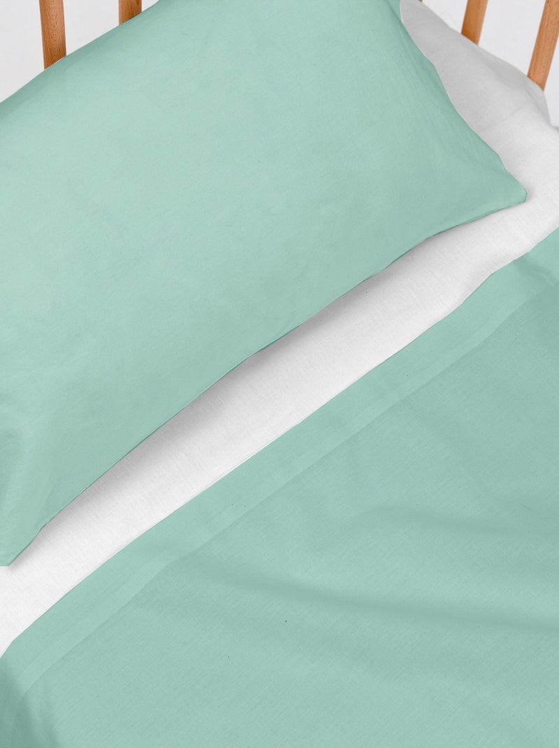 Set lenzuola 2 pezzi Basic "Happyfriday" Verde chiaro - Kiabi