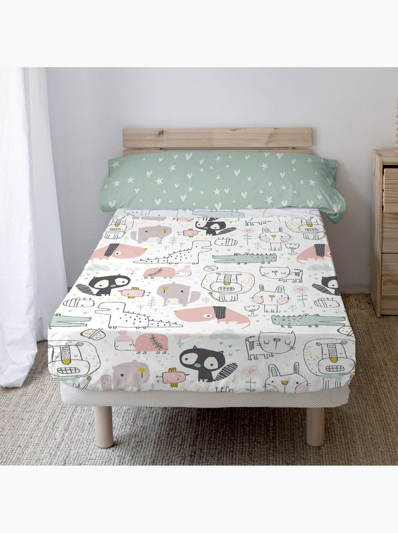 Set lenzuola 2 pezzi Best buddies "Happyfriday" Multicolore - Kiabi