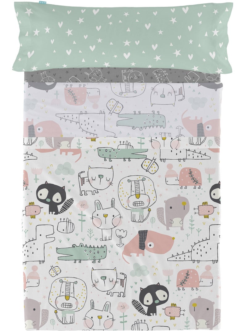 Set lenzuola 2 pezzi Best buddies "Happyfriday" Multicolore - Kiabi