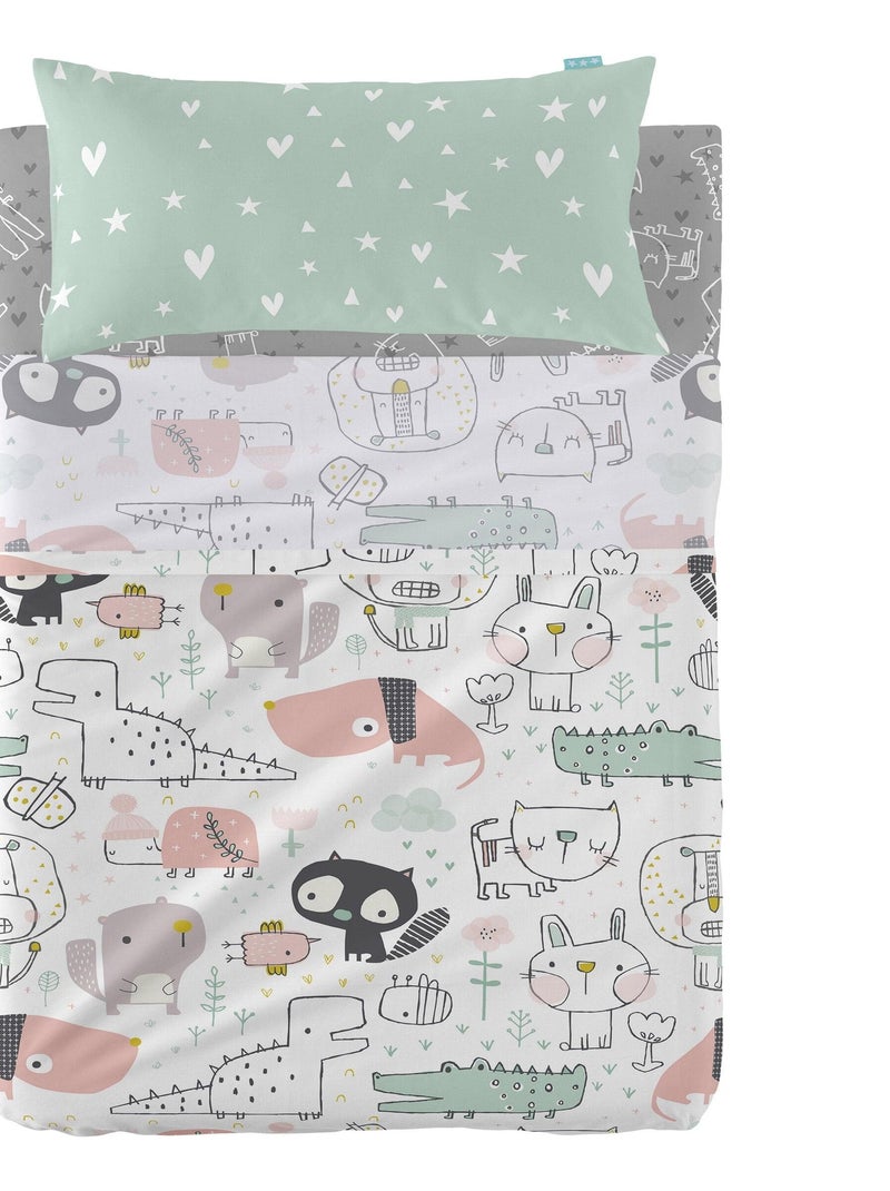 Set lenzuola 2 pezzi Best buddies "Happyfriday" Multicolore - Kiabi