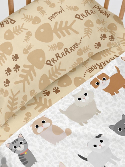 Set lenzuola 2 pezzi Cats "Happyfriday" - Kiabi