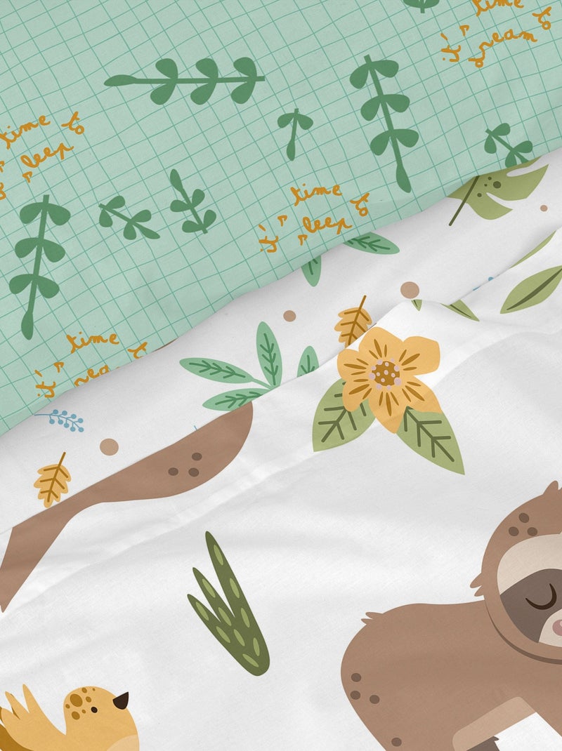 Set lenzuola 2 pezzi Happy sloth "Happyfriday" Bianco - Kiabi