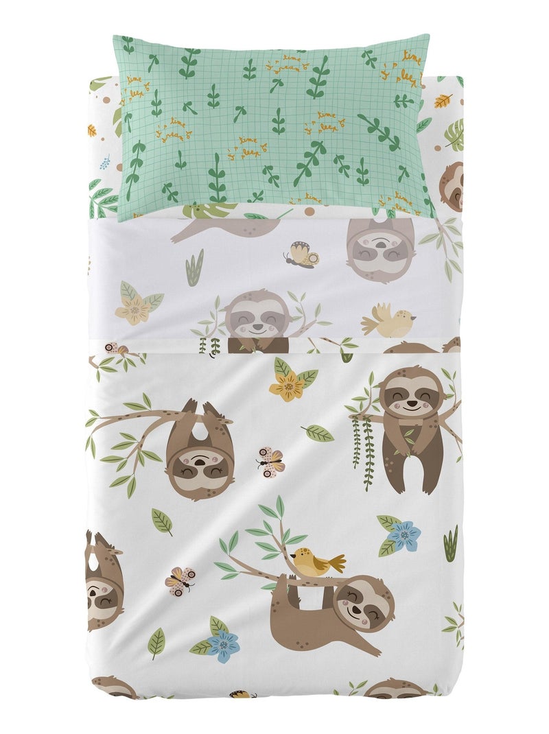 Set lenzuola 2 pezzi Happy sloth "Happyfriday" Bianco - Kiabi