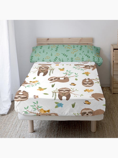 Set lenzuola 2 pezzi Happy sloth "Happyfriday" - Kiabi Set lenzuola 2 pezzi Happy sloth "Happyfriday" - Kiabi