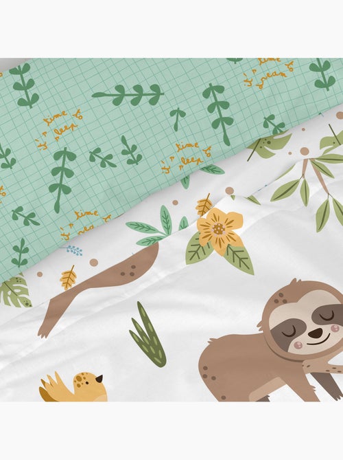 Set lenzuola 2 pezzi Happy sloth "Happyfriday" - Kiabi Set lenzuola 2 pezzi Happy sloth "Happyfriday" - Kiabi