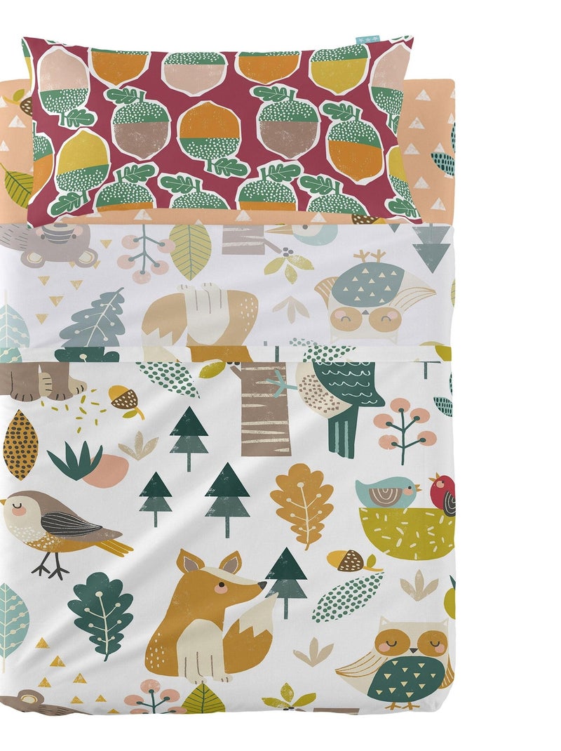 Set lenzuola 2 pezzi Harvestwood "Happyfriday" Multicolore - Kiabi