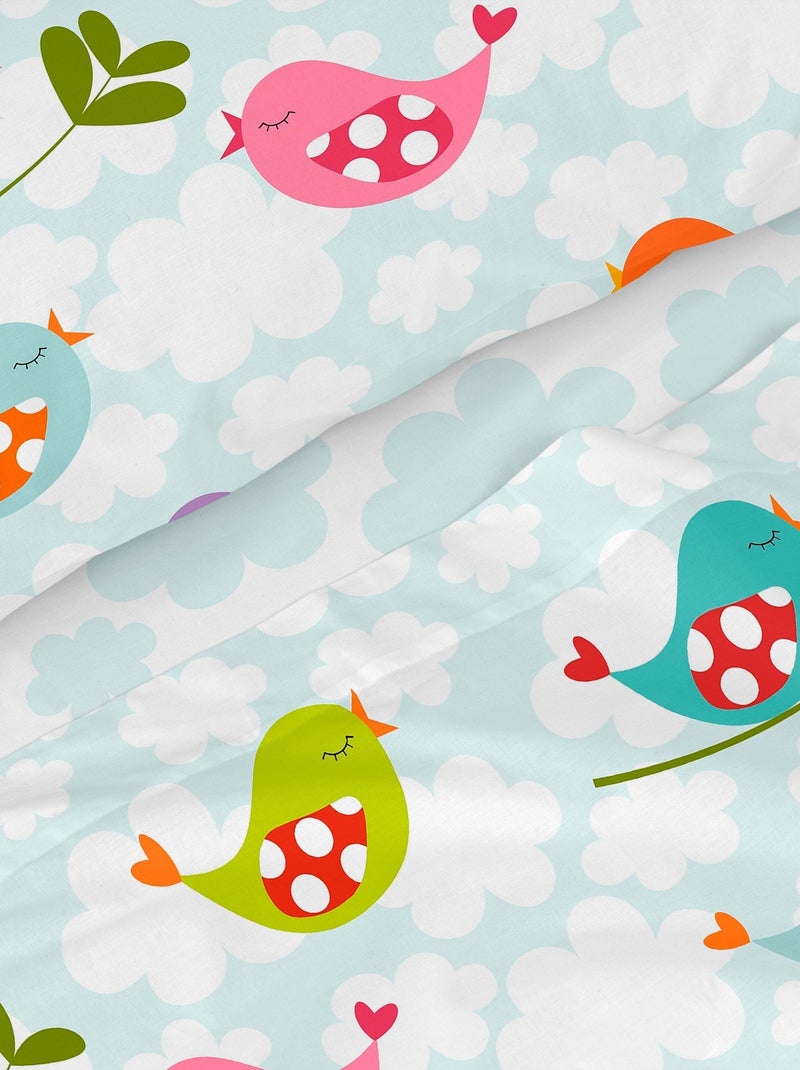 Set lenzuola 2 pezzi Little birds "Happyfriday" Bianco - Kiabi