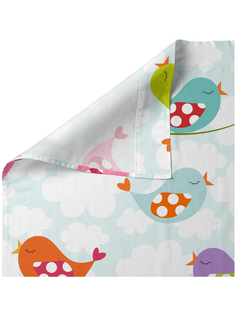 Set lenzuola 2 pezzi Little birds "Happyfriday" Bianco - Kiabi