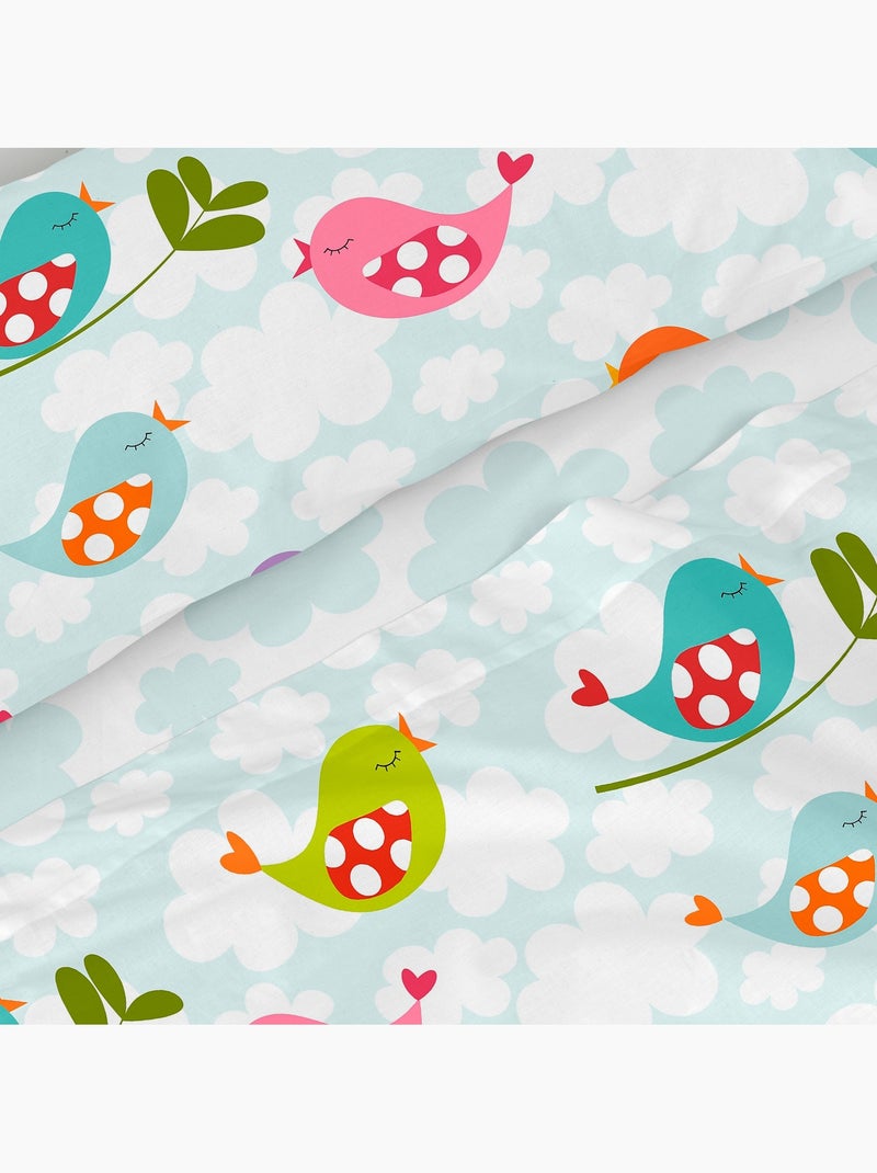 Set lenzuola 2 pezzi Little birds "Happyfriday" Multicolore - Kiabi