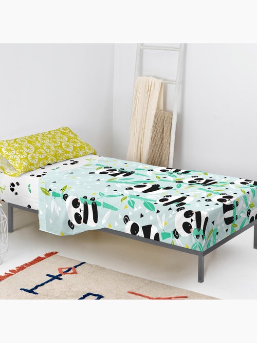 Set lenzuola 2 pezzi Panda garden blue "Happyfriday" - Kiabi