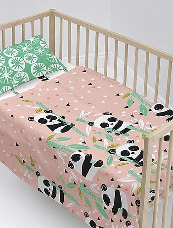 Set lenzuola 2 pezzi Panda garden "Happyfriday