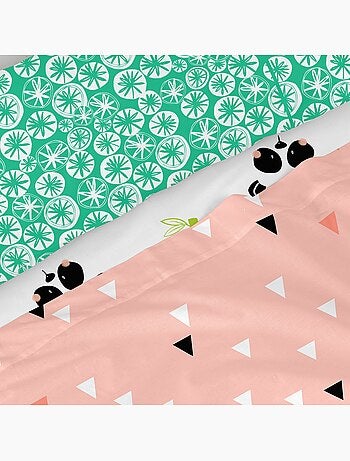 Set lenzuola 2 pezzi Panda garden "Happyfriday