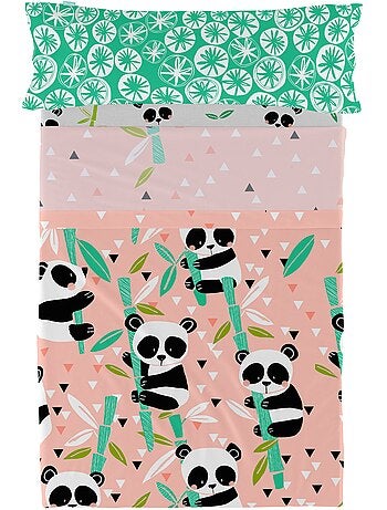 Set lenzuola 2 pezzi Panda garden "Happyfriday
