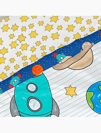 Set lenzuola 2 pezzi Space rocket "Happyfriday