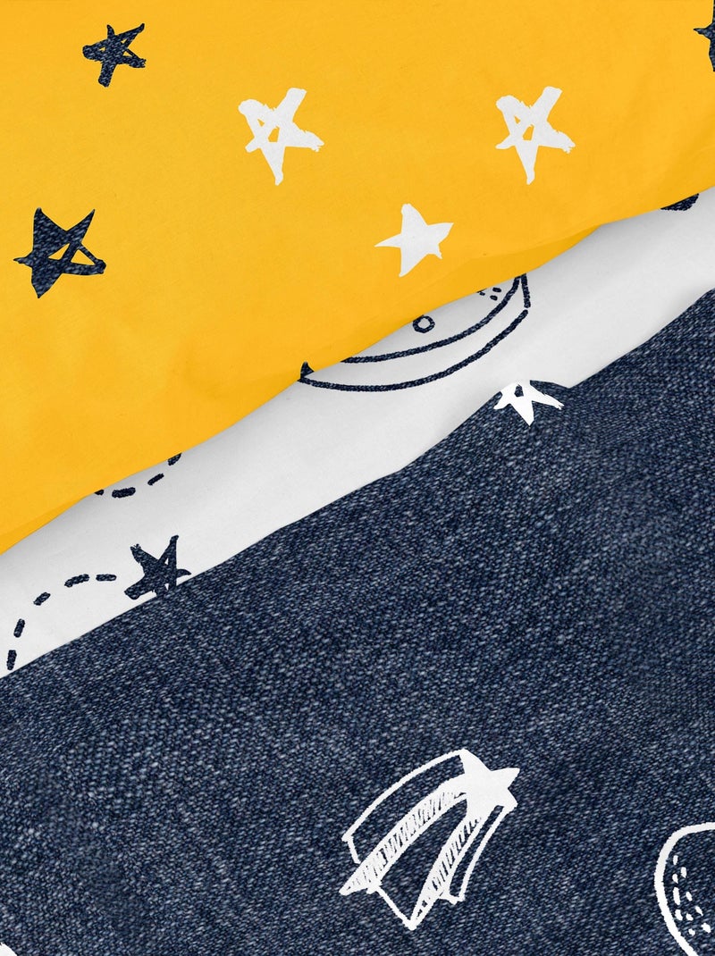 Set lenzuola 2 pezzi Starspace "Happyfriday" Bianco - Kiabi