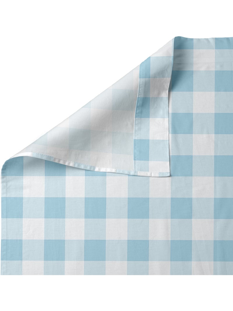 Set lenzuola 2 pezzi Vichy "Happyfriday" Blu - Kiabi