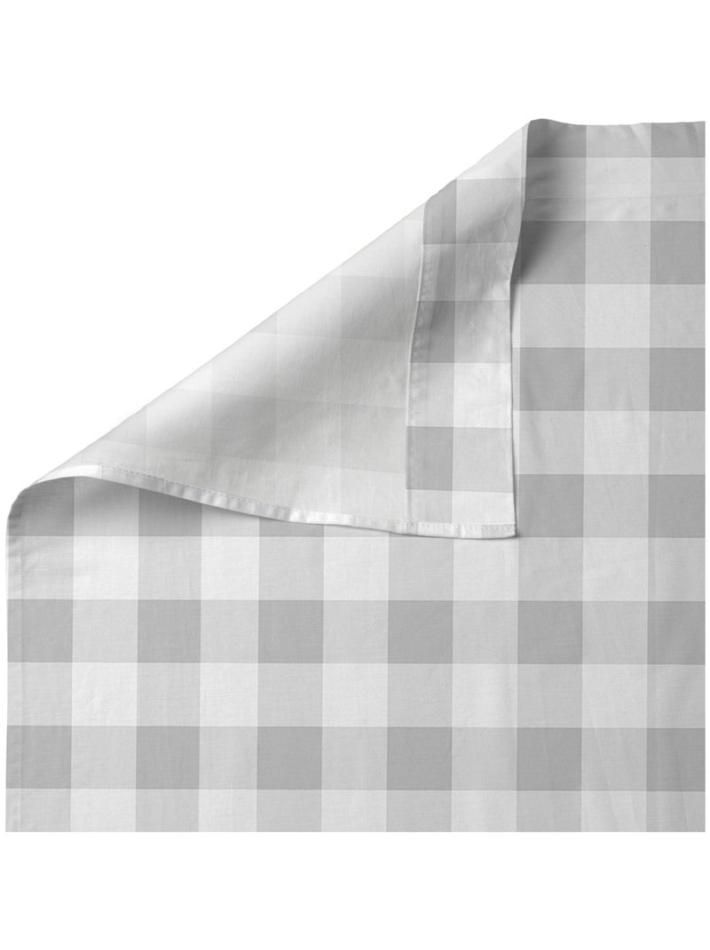 Set lenzuola 2 pezzi Vichy "Happyfriday" Grigio - Kiabi