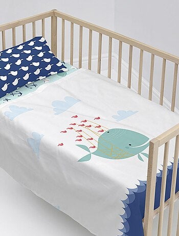 Set lenzuola 2 pezzi Whale "Happyfriday