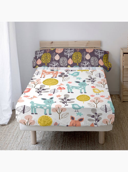 Set lenzuola 2 pezzi Woodland "Happyfriday" - Kiabi Set lenzuola 2 pezzi Woodland "Happyfriday" - Kiabi