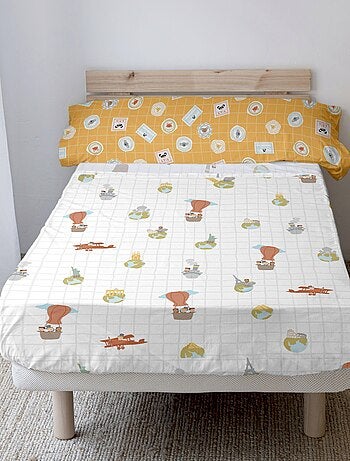 Set lenzuola 2 pezzi World trip "Happyfriday