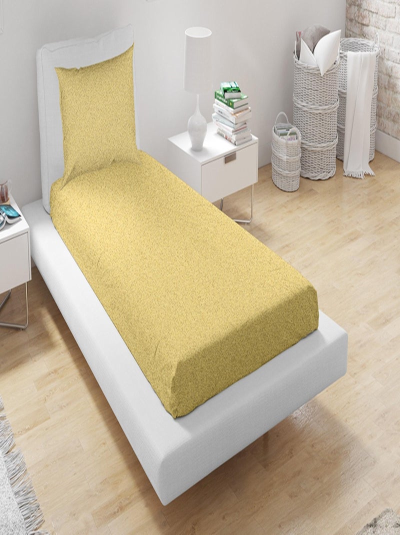 Set lenzuolo con angoli e federa Giallo - Kiabi