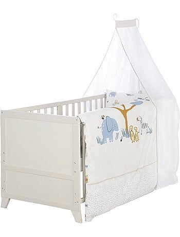 Set lettino 'Savanna Friends' 70 x 140 con accessori completi - Grigio naturale / Beige