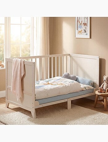 Set lettino 'Savanna Friends' 70 x 140 con accessori completi - Grigio naturale / Beige