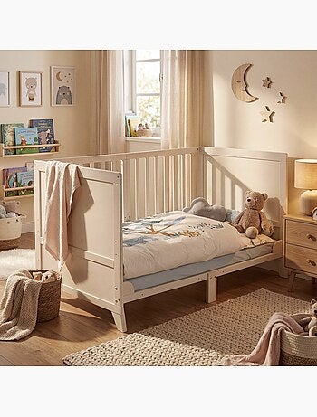 Set lettino 'Savanna Friends' 70 x 140 con accessori completi - Grigio naturale / Beige