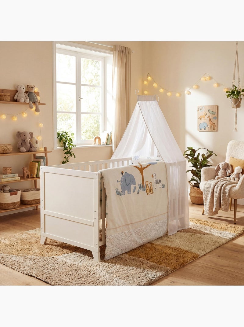 Set lettino 'Savanna Friends' 70 x 140 con accessori completi - Grigio naturale / Beige Beige - Kiabi