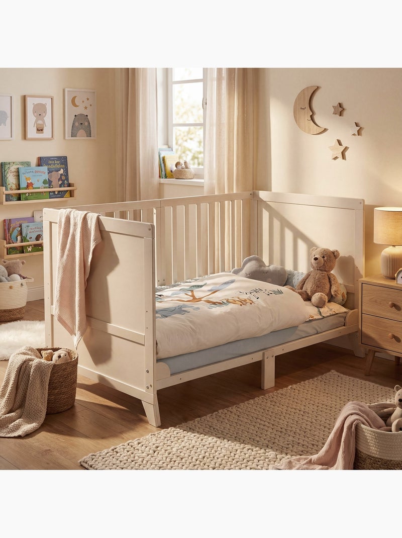 Set lettino 'Savanna Friends' 70 x 140 con accessori completi - Grigio naturale / Beige Beige - Kiabi