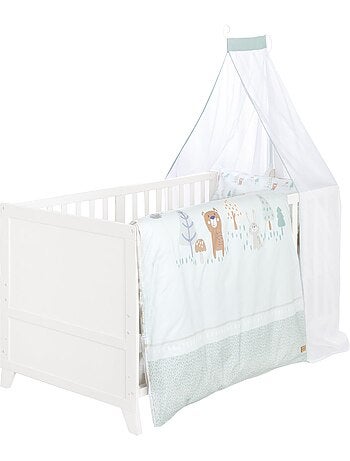Set lettino 'Savanna Friends' 70 x 140 con accessori completi - Grigio naturale / Beige