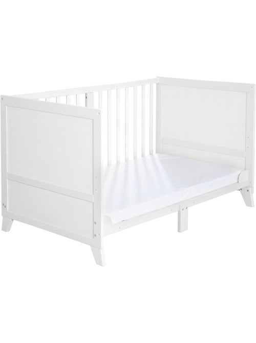 Set lettino 'Wooland Buddies' 70 x 140 con accessori completi - Bianco / Verde pastello - Kiabi